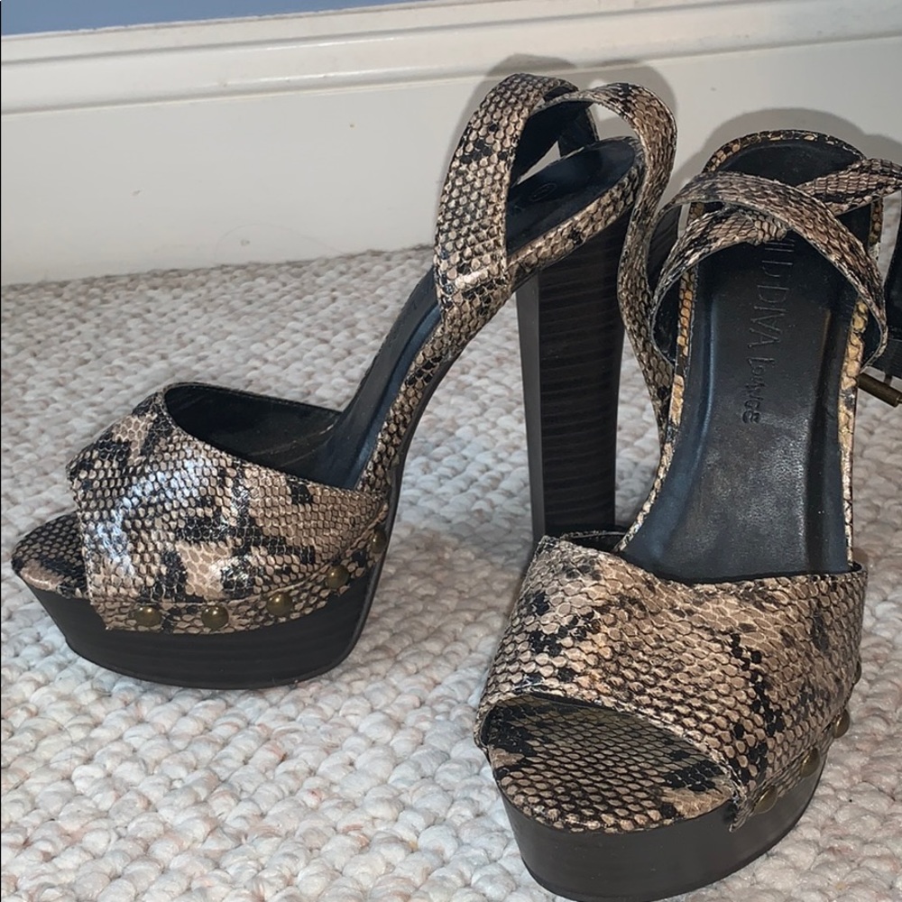 Snakeskin heels